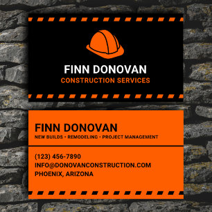 Carte De Visite Services de construction Casque orange