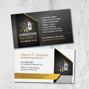 Carte De Visite Services de construction de contracteur général
