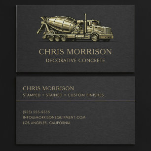 Carte De Visite Services de contracteur en béton décoratif