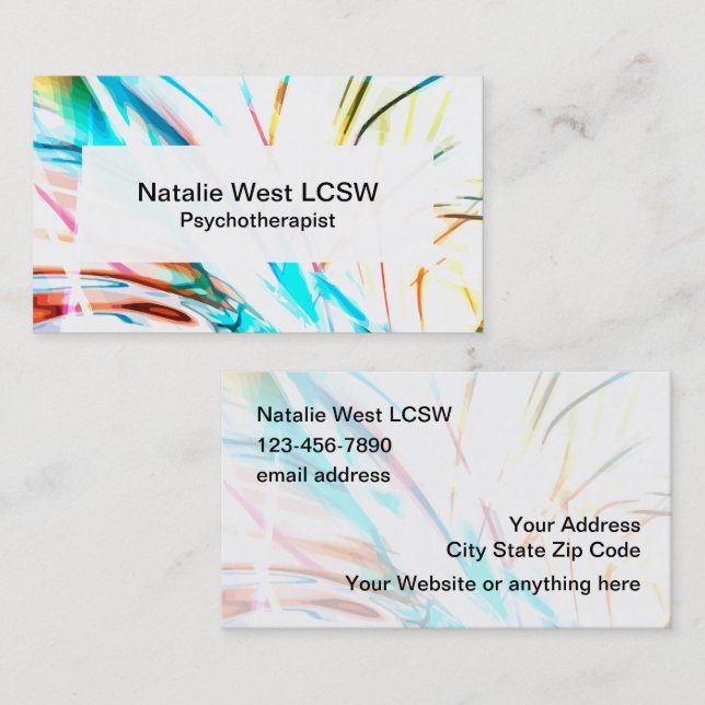Carte De Visite Services de counselling psychothérapeute (Devant / Derrière)
