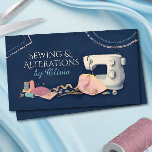 Carte De Visite Services de couture et de modification - Aquarelle