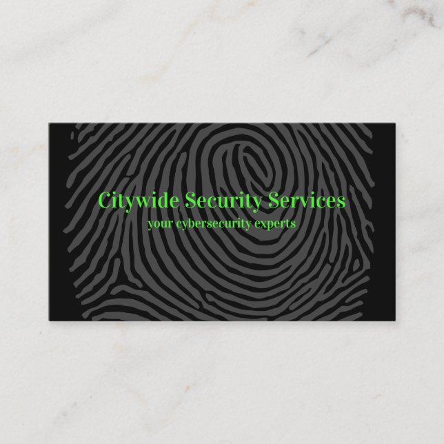 Carte De Visite Services de cybersécurité double face (Devant)