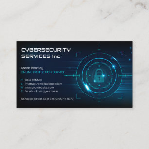 Carte De Visite Services de cybersécurité   SERVICE DE PROTECTION 