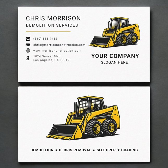 Carte De Visite Services de démolition Construction (Créateur téléchargé)