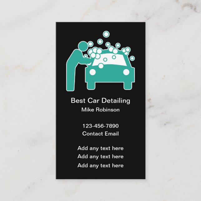 Carte De Visite Services de détail professionnels de voiture (Devant)
