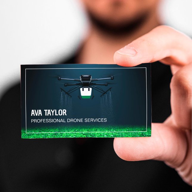 Carte De Visite Services de drone aérien (Aerial Drone UAV Services Business Cards)