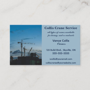 Carte De Visite Services de grue de construction modifiables