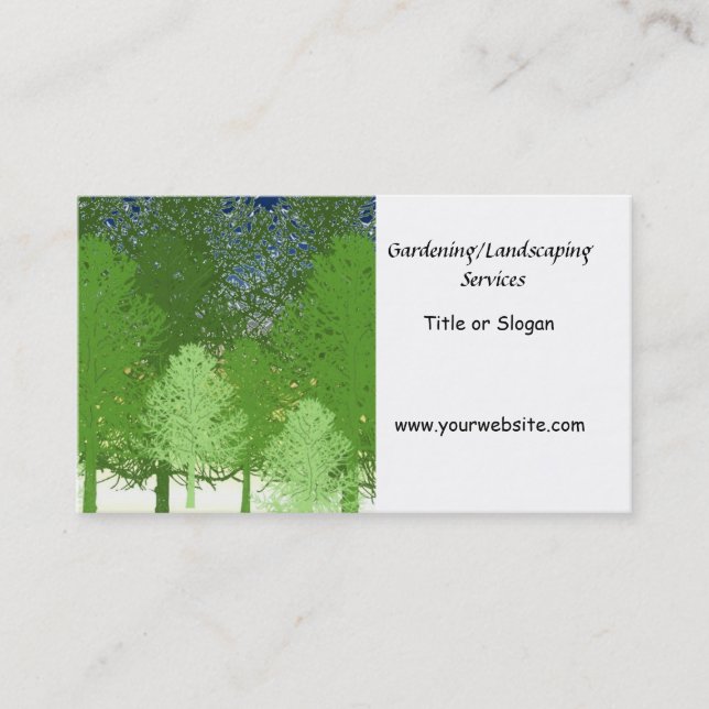Carte De Visite Services de jardin et de paysage (Devant)