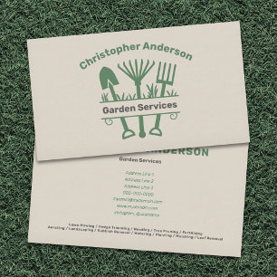 Carte De Visite Services de jardin - Outils Monogramme