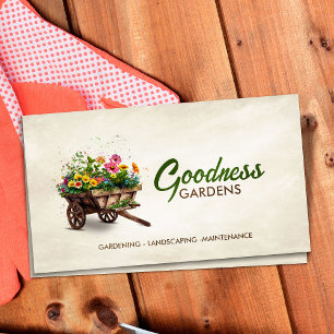 Carte De Visite Services de jardinage aquarelle