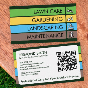 Carte De Visite Services de jardinage - Nettoyage minimal gras