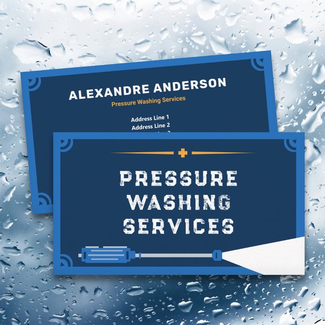 Carte De Visite Services de lavage de pression (Pressure Washing Services Business Card)