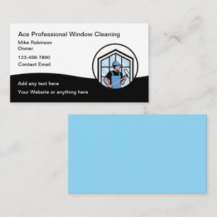 Carte De Visite Services De Lavage Et De Nettoyage De Fenêtres