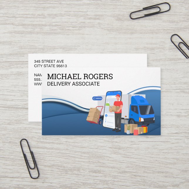 Carte De Visite Services de livraison de voitures | Conducteur de  (Devant/Arrière en situation)