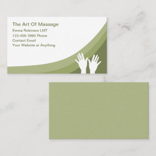 Carte De Visite Services de massothérapie artistique