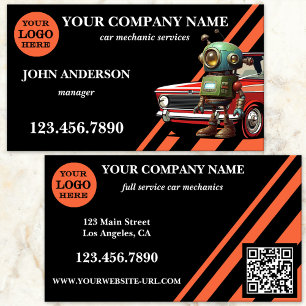 Carte De Visite Services de mécanicien automobile professionnel