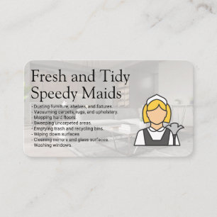 Carte De Visite Services de ménage   Désinfection