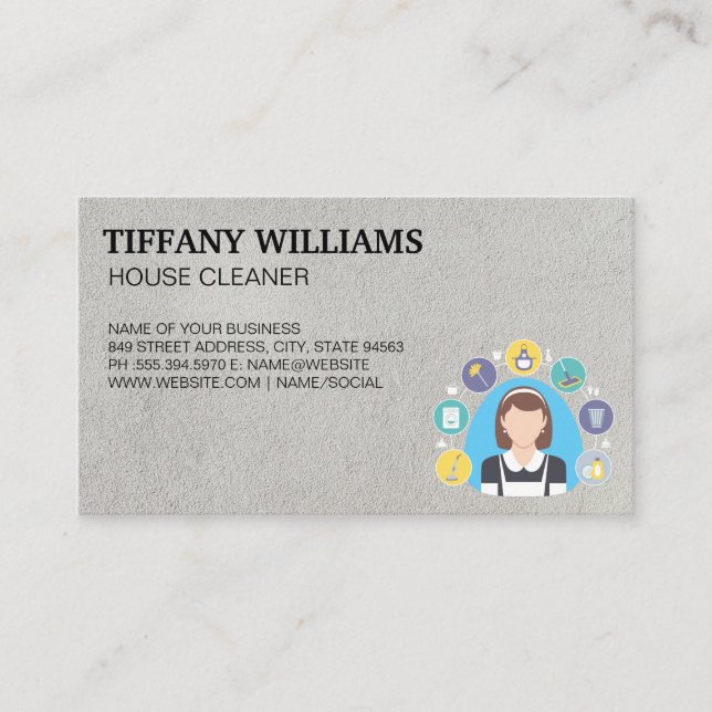 Carte De Visite Services de ménage et de nettoyage | Nettoyage de  (Devant)