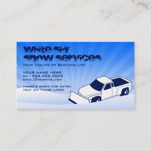 Carte De Visite services de neige ET de pelouse