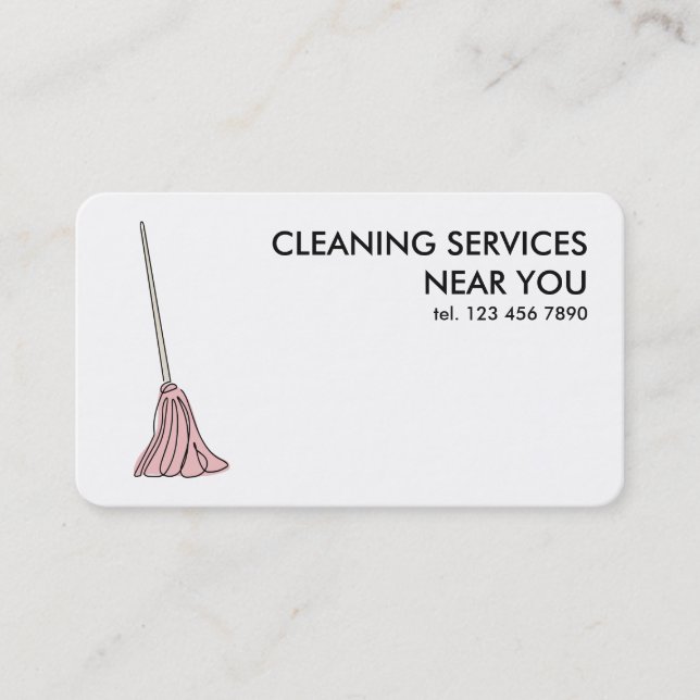 Carte De Visite Services de nettoyage 24h/24, 7j/7 (Devant)