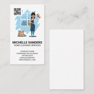 Carte De Visite Services de nettoyage à domicile   Maison Maid   c