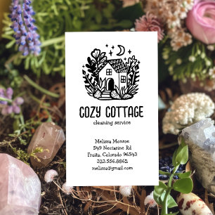 Carte De Visite Services de nettoyage de la maison mignonne Accuei