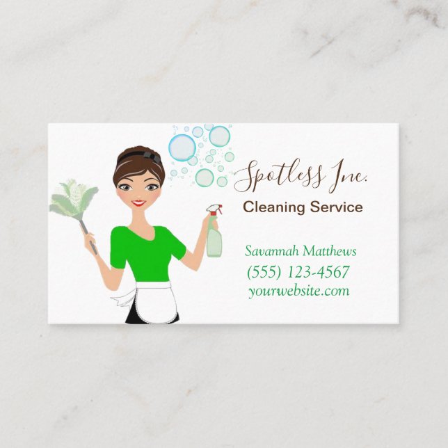 Carte De Visite Services de nettoyage de maison (Devant)