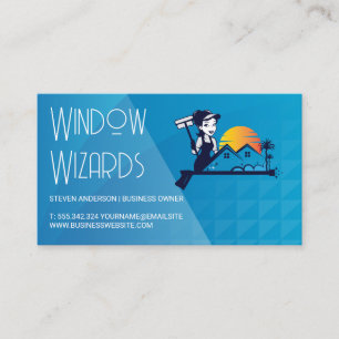 Carte De Visite Services de nettoyage de maison Concierge Femm