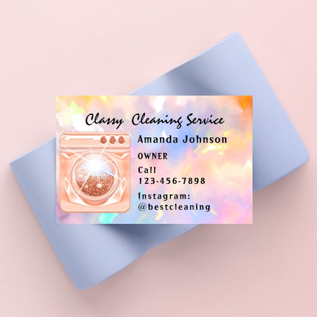 Carte De Visite Services de nettoyage de maison de classe Maid Cor (Créateur téléchargé)