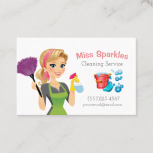 Carte De Visite Services De Nettoyage De Maison Maid