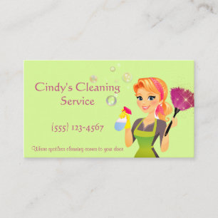 Carte De Visite Services De Nettoyage De Maison Maid