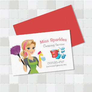 Carte De Visite Services De Nettoyage De Maison Maid