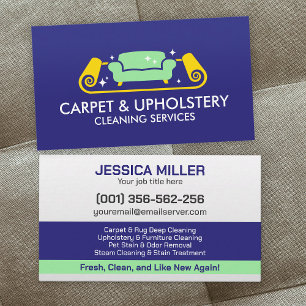 Carte De Visite Services de nettoyage de tapis et d'Upholstery
