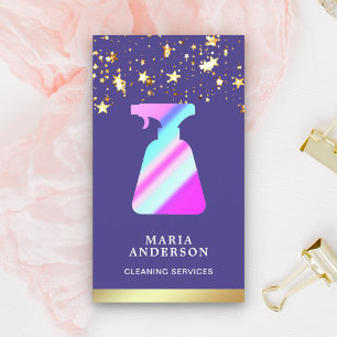 Carte De Visite Services de nettoyage des bouteilles en vaporisate