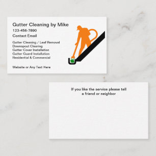 Carte De Visite Services de nettoyage des gouttières Résidentiel C