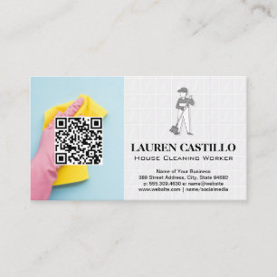 Carte De Visite Services de nettoyage des maisons   Analyse QR