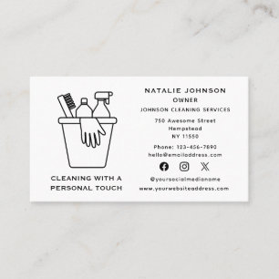 Carte De Visite Services de nettoyage des maisons Janitorial Média