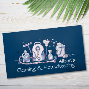 Carte De Visite Services de nettoyage - Design de style aquarelle 