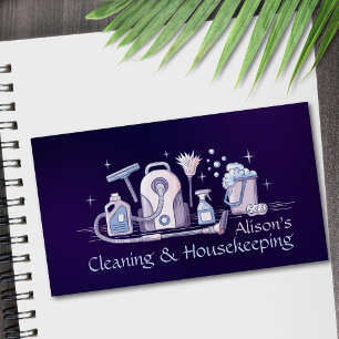 Carte De Visite Services de nettoyage - Design de style aquarelle 