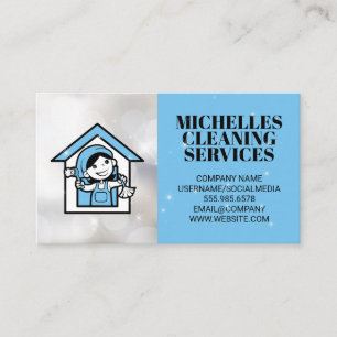 Carte De Visite Services de nettoyage   Logo de nettoyage de la ma