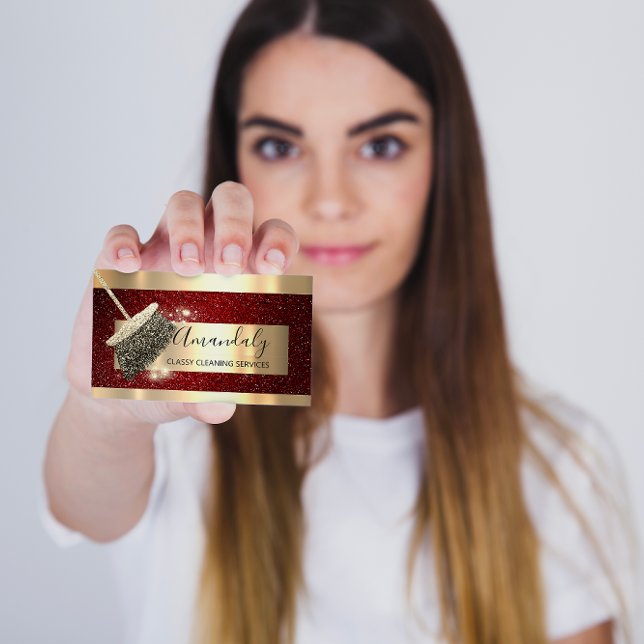 Carte De Visite Services de nettoyage Maid House Conserver Parties (Créateur téléchargé)