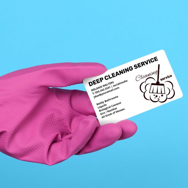 Carte De Visite Services de nettoyage | Nettoyage des domestiques  (Créateur téléchargé)