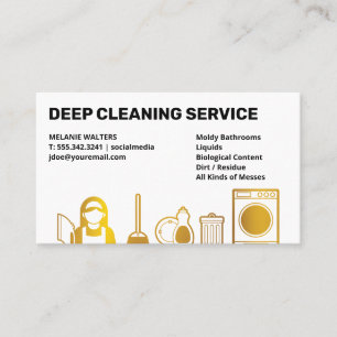 Carte De Visite Services de nettoyage   Nettoyage des domestiques 
