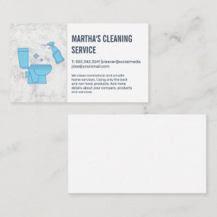 Carte De Visite Services de nettoyage   Nettoyage des toilettes