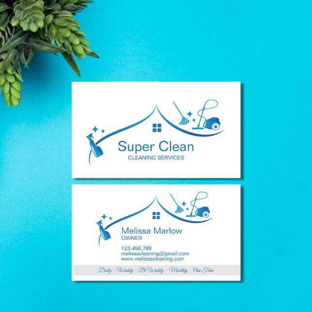 Carte De Visite Services de nettoyage professionnel (Cleaning Logo Design is an original artwork by Savanamm)