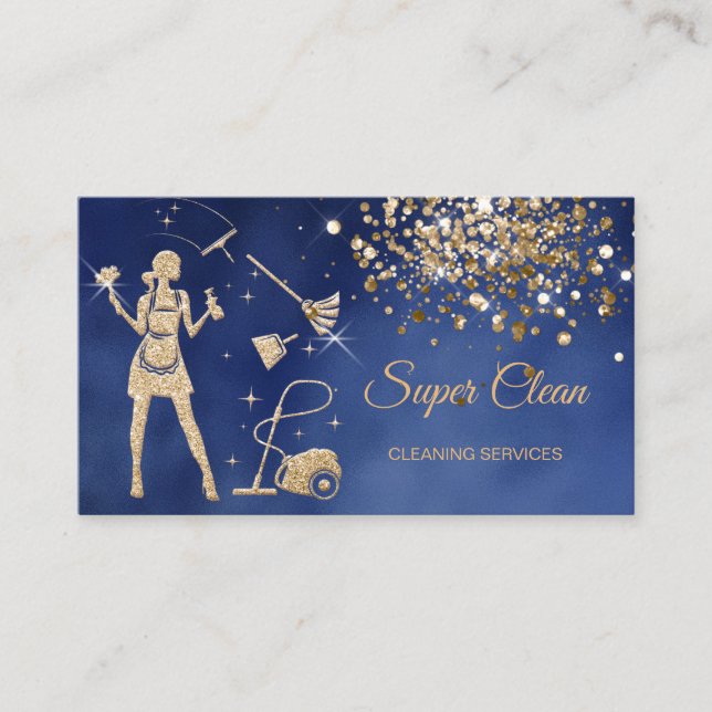 Carte De Visite Services de nettoyage professionnels de la maison  (Devant)