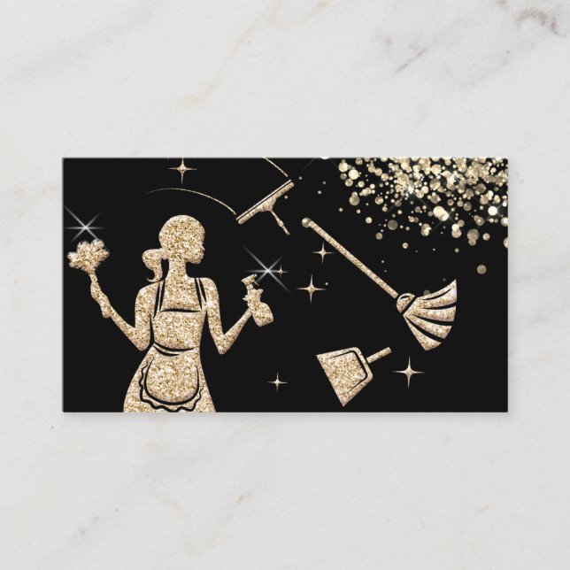 Carte De Visite Services de nettoyage professionnels de la maison  (Devant)