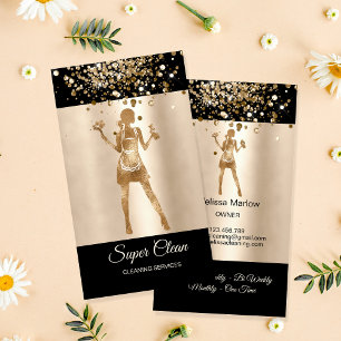 Carte De Visite Services de nettoyage professionnels de la maison 