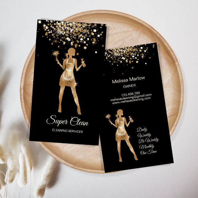 Carte De Visite Services de nettoyage professionnels de la maison  (Créateur téléchargé)