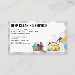 Carte De Visite Services de nettoyage   Pulvérisateur   Tenue de l
